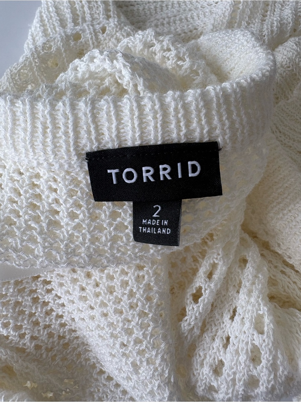 Torrid Pointelle V-Neck Pullover Sweater 2X - Picture 7 of 13